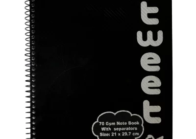 Black Tweet Notebook by Nile Stationeries