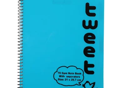 Cyan Tweet Notebook by Nile Stationeries