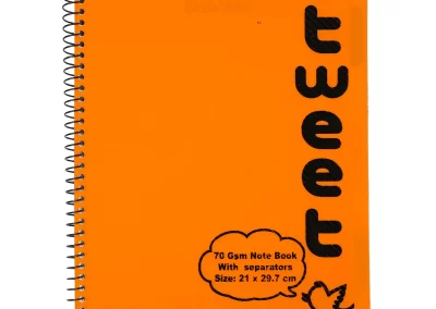 Orange Tweet Notebook by Nile Stationeries